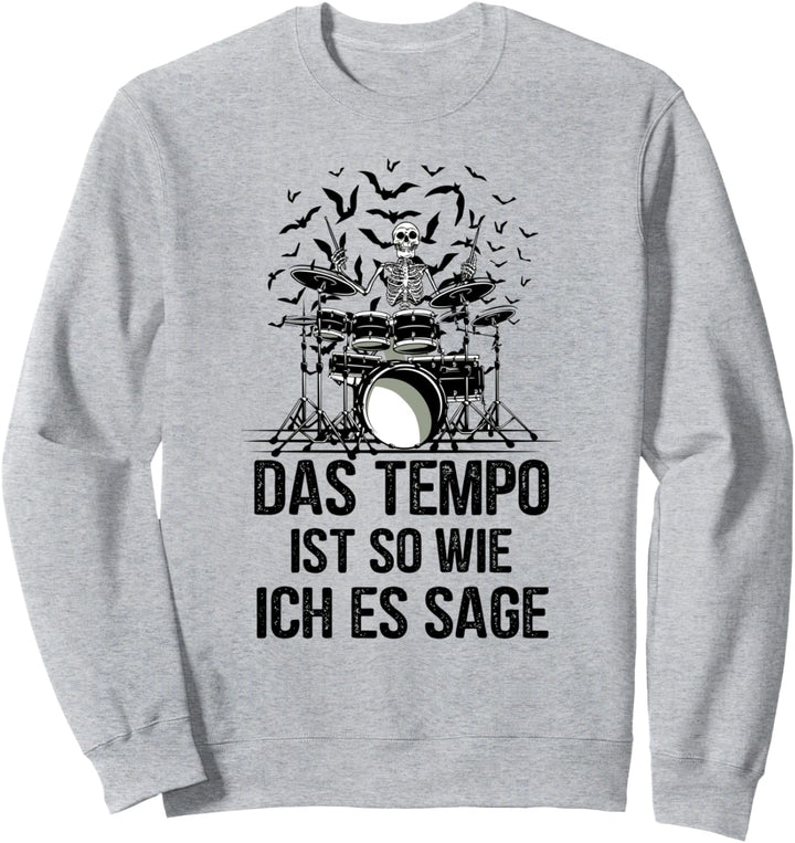 Vintage Schlagzeug Musiker Drumset Rockband Sweatshirt
