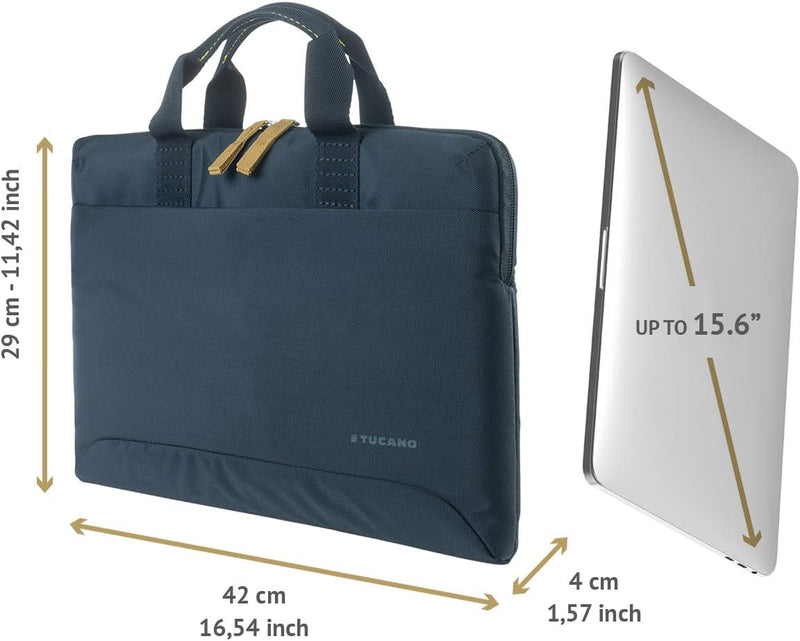 Tucano BSM15-B Smilza Schlanke Laptoptasche aus Nylon, 39,64 cm (15,6 Zoll) Dunkelbalu