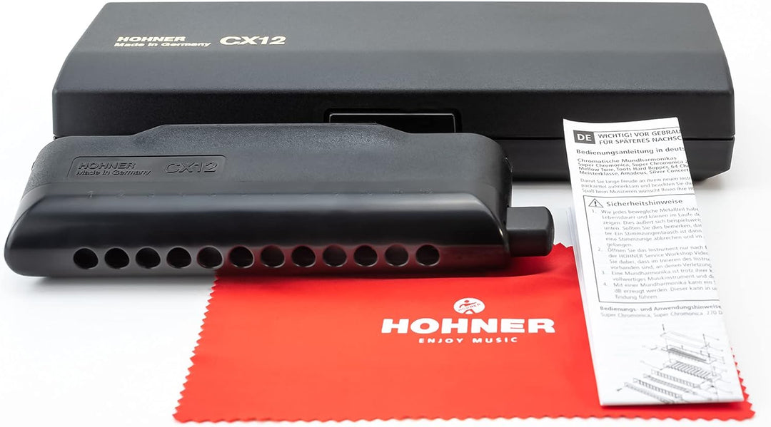 HOHNER Mundharmonika, CX-12, Black, A