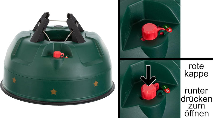 Brandsseller Christbaumständer bis zu 2,5 m Bäume Automatisches Verschlusssystem Selbstfixierend und