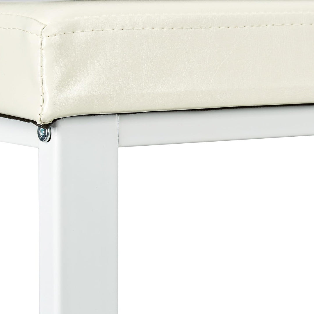 Relaxdays Schuhbank, offen, für 6-8 Paar Schuhe, Schuhregal zum Sitzen, Polsterung aus Kunstleder, H