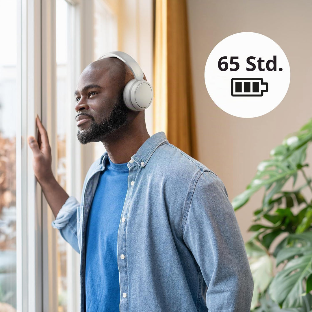 Philips TAH5219WT Leichter ohraufliegender kabelloser Bluetooth-Kopfhörer mit passiver Geräuschisoli