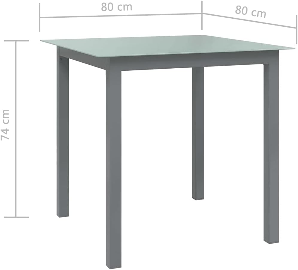 vidaXL Gartentisch Terrassentisch Gartenmöbel Esstisch Garten Tisch Balkontisch Glastisch Outdoor He