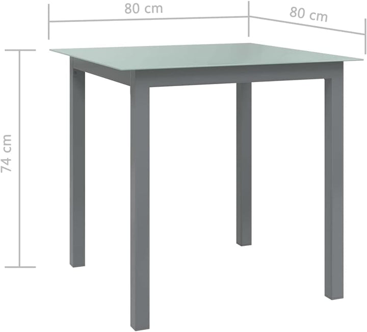 vidaXL Gartentisch Terrassentisch Gartenmöbel Esstisch Garten Tisch Balkontisch Glastisch Outdoor He