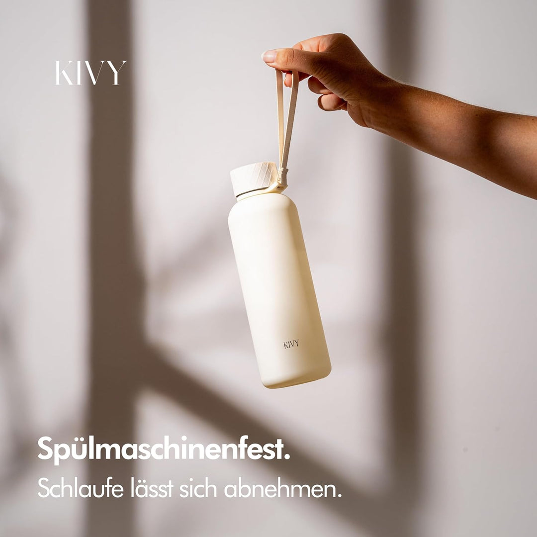 KIVY Trinkflasche 650ml [BPA FREI] Auslaufsicher &amp; Spülmaschinenfest - Wasserflasche für Kinder &amp; Er