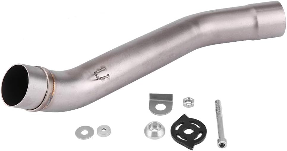 Suuonee Auspuffrohr Auspuff Mittelrohr, Motorrad Vollauspuffanlage Entlüftung Mittelrohr Link Connec
