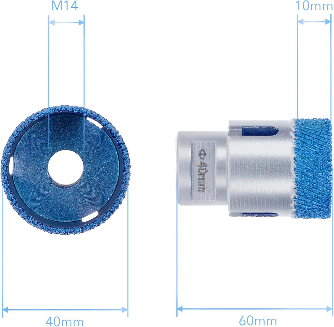 PRODIAMANT Matrix Fliesenbohrer ø 40mm PD-MATRIX Diamantbohrkrone für Fliesen Keramik Feinsteinzeug