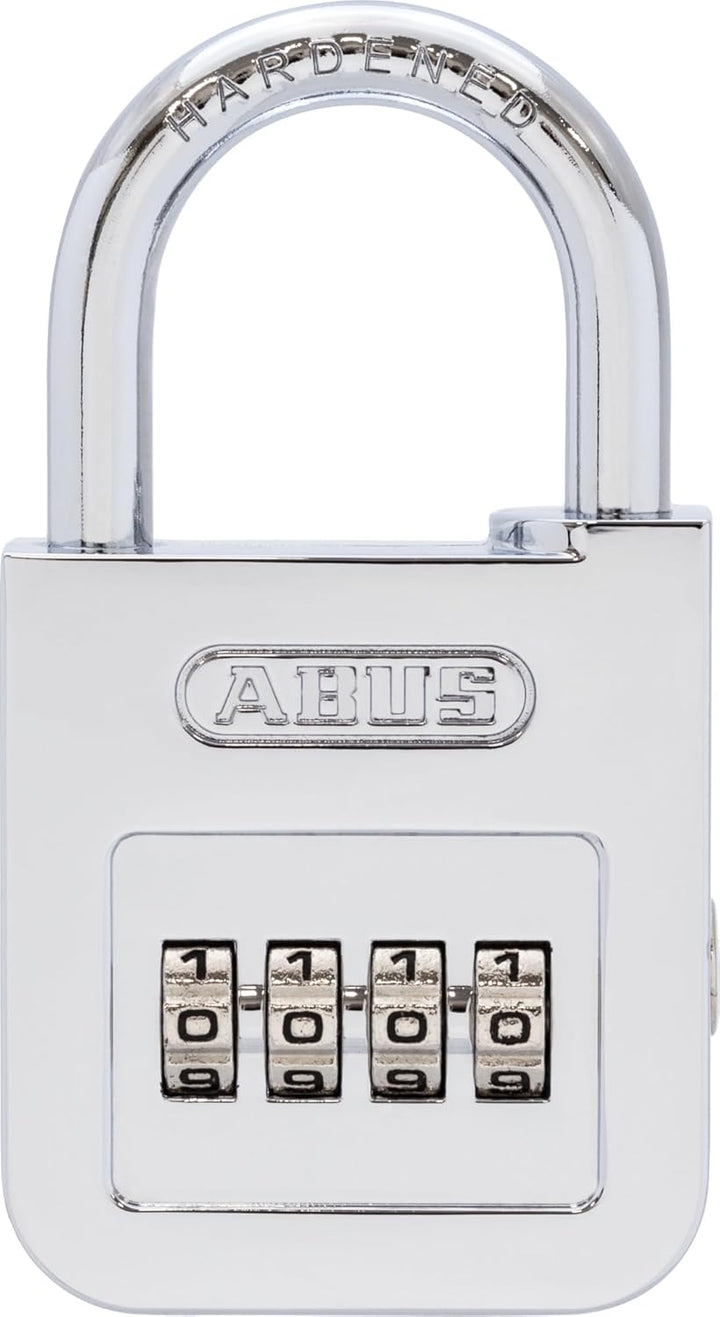 ABUS Zahlenschloss 160/50 - Vorhängeschloss in hochglanz-verchromter Optik - mit individuell einstel