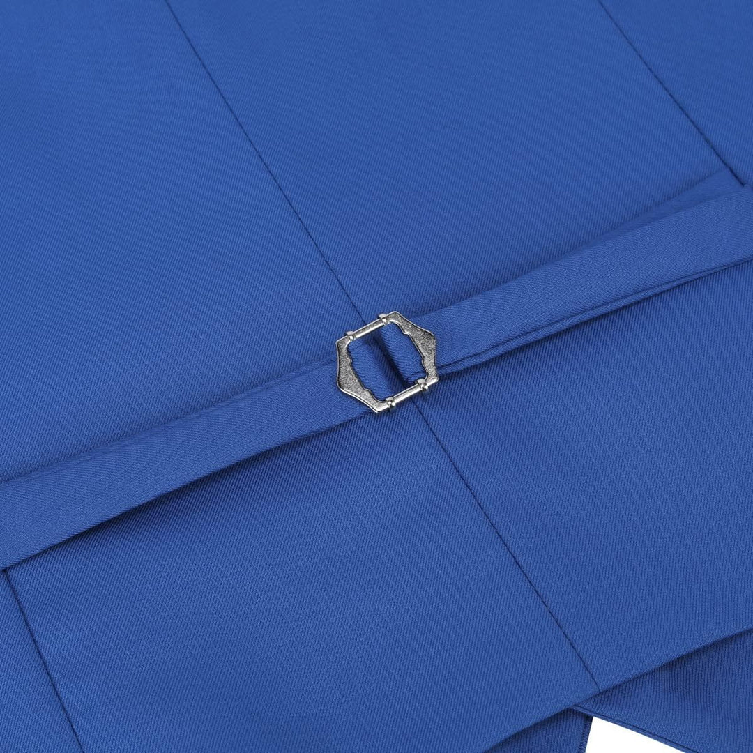 Sliktaa Herren Anzug 3 Teilig Slim Fit Reihe Einfarbig Stoff Business Shawl Kragen Klassisch Tunika