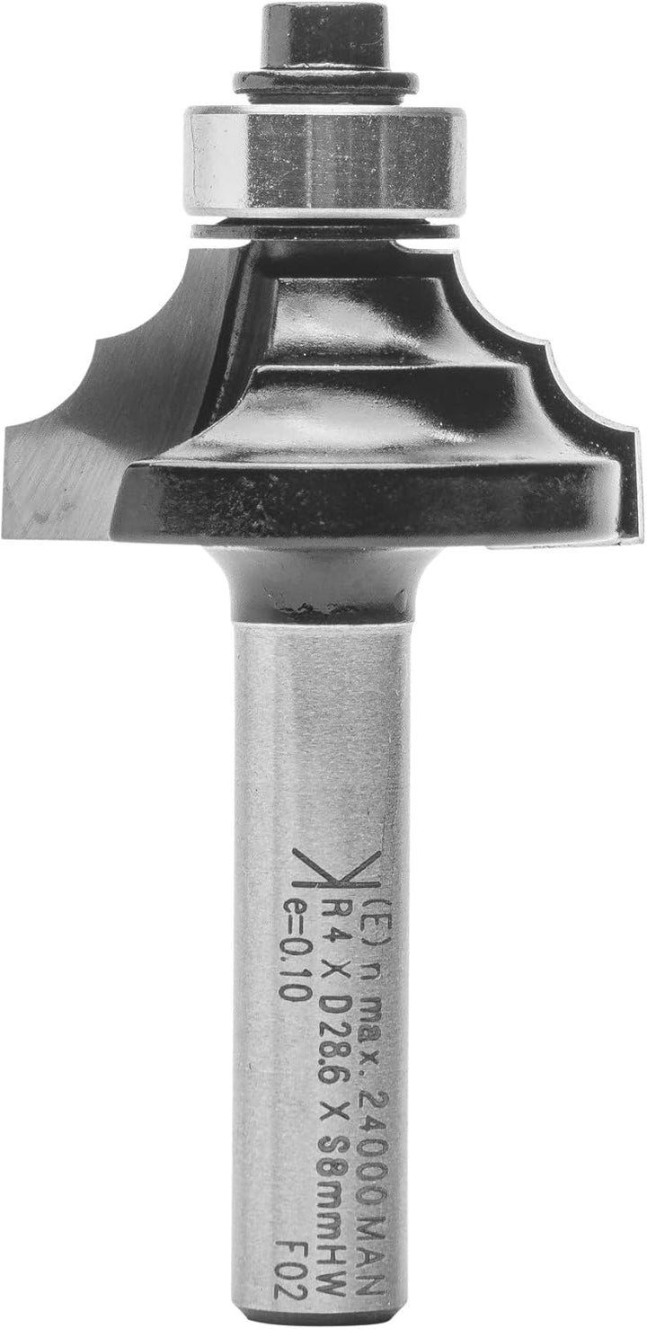 ENT 14500 Doppelradienfräser HW, Schaft (S) 8 mm, Durchmesser (D) 28,6 mm, NL 12,7 mm, R 4 mm, SL 32