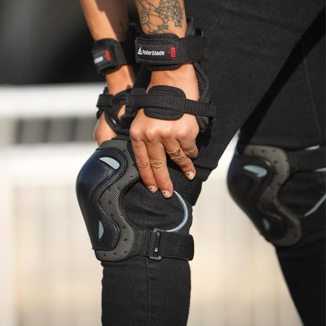 Rollerblade Unisex – Erwachsene Skate Gear Knieschoner S Schwarz, S Schwarz