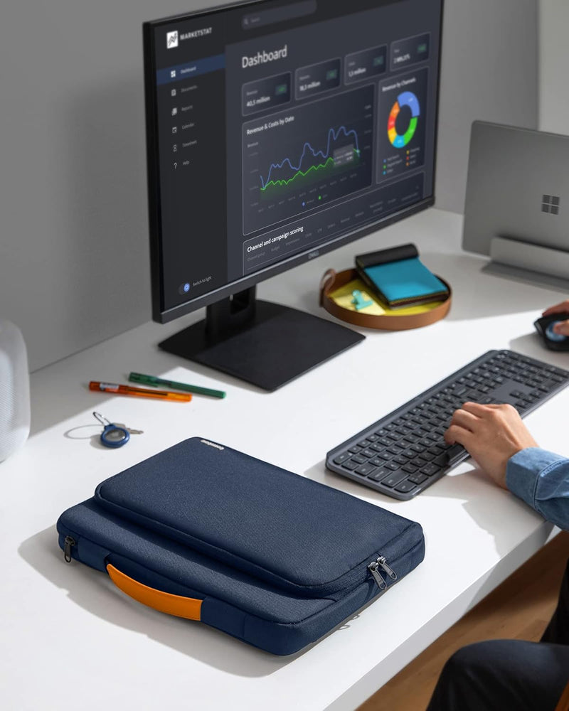tomtoc 360° Tasche Hülle für 14 Zoll Neu MacBook Pro M3/M2/M1 Pro/Max A2992 A2918 A2779 A2442 2023-2