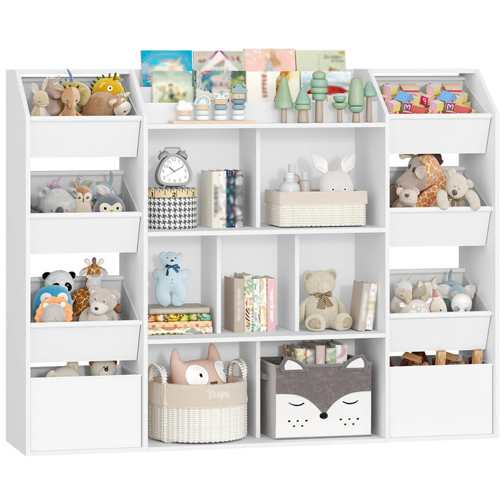 HEXCELEN Kinderregal, Kinderregal mit 8 Stoffschubladen, Bücherregal Kinder, Spielzeugregal für Kind