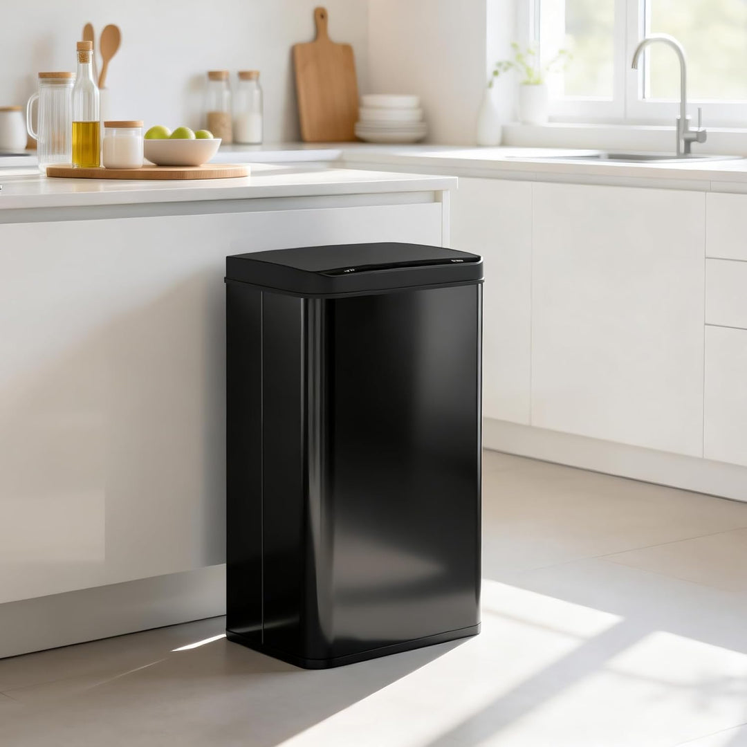 Ribelli Edelstahl Mülleimer 70 Liter - Abfalleimer mit Sensor - Automatisches Öffnen und Schliessen