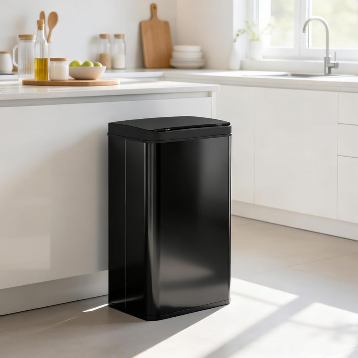Ribelli Edelstahl Mülleimer 70 Liter - Abfalleimer mit Sensor - Automatisches Öffnen und Schliessen