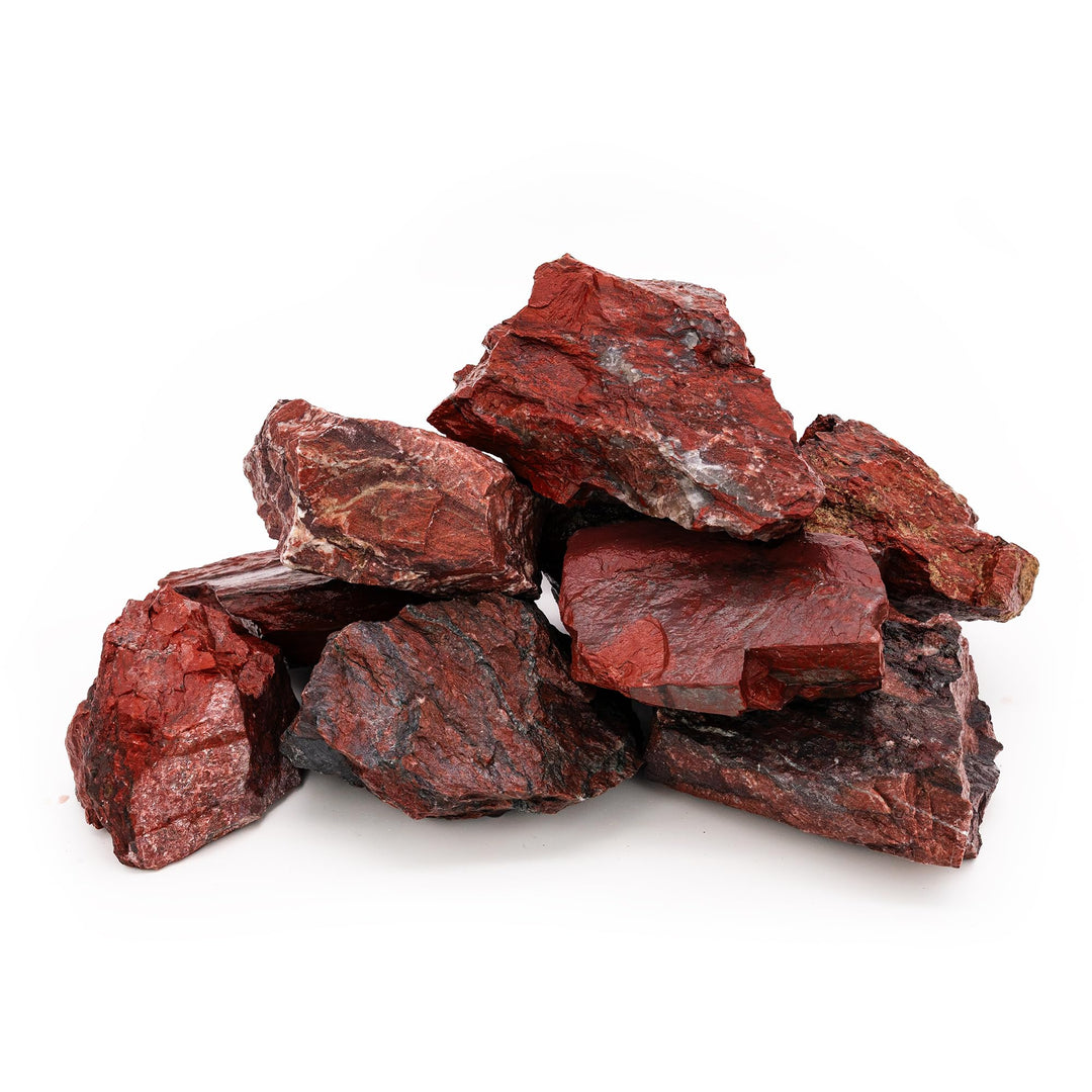 Saunasteine Roter Jaspis 15 kg – Gebrochen, 10–15 cm | Hohe Wärmespeicherung, Energetisch & Dekorati