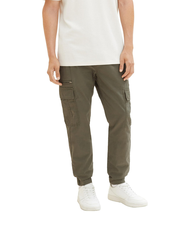 TOM TAILOR Herren Regular Fit Cargo Hose aus Baumwolle XXL 10415 - Dusty Olive Green, XXL 10415 - Du