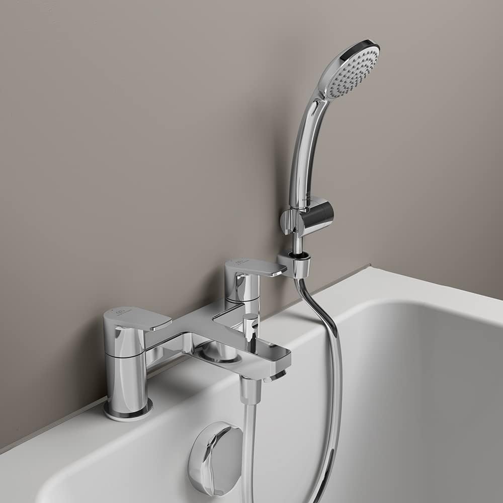 Ideal Standard BC695AA Cerafin D Wannenmischer/Duscharmatur, Chrome, Dual Control Bath Shower Mixer,