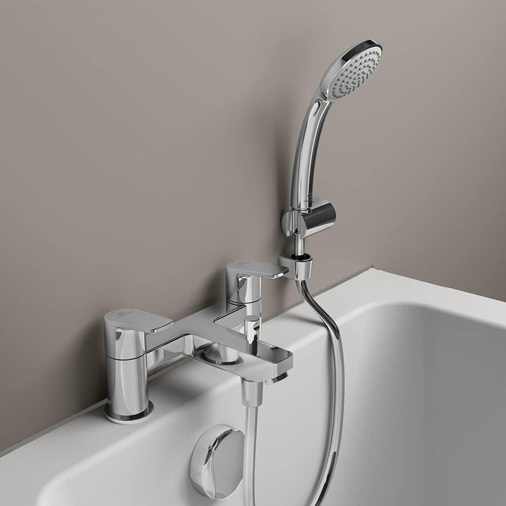 Ideal Standard BC695AA Cerafin D Wannenmischer/Duscharmatur, Chrome, Dual Control Bath Shower Mixer,