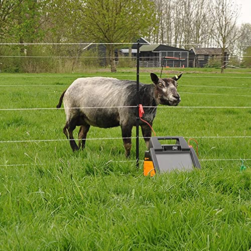 Gallagher SmartFence V2 Mobiler Weidezaun - Weidezaun komplettset mit 10 Pfählen, 4 Drähten und Hasp