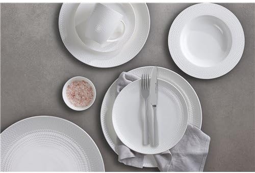 Maxwell & Williams Basics Diamanten Rand Suppenteller, weiss, 22,5 cm, 1 Stück
