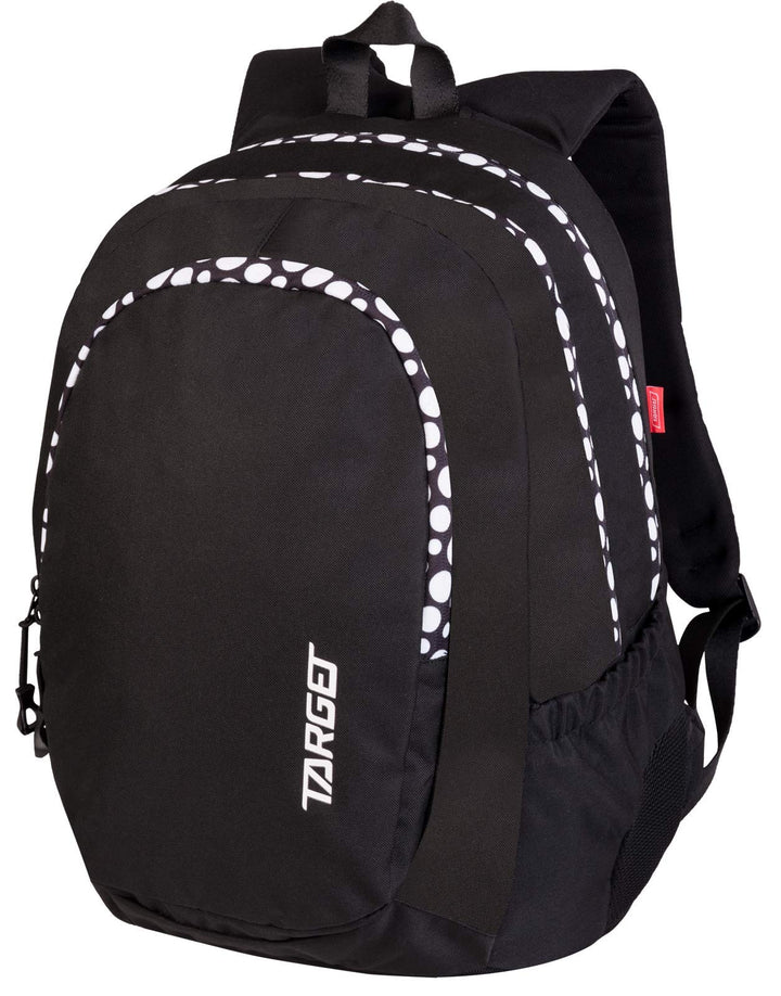 BACKPACK 3 ZIP DUEL BLACK DOTS 26641