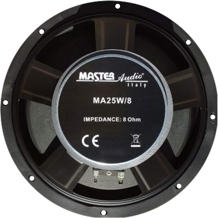 1 MASTER AUDIO MA25W/8 MA 25W/8 professioneller woofer tieftöner 25,00 cm 250 mm 10" 250 watt rms 50