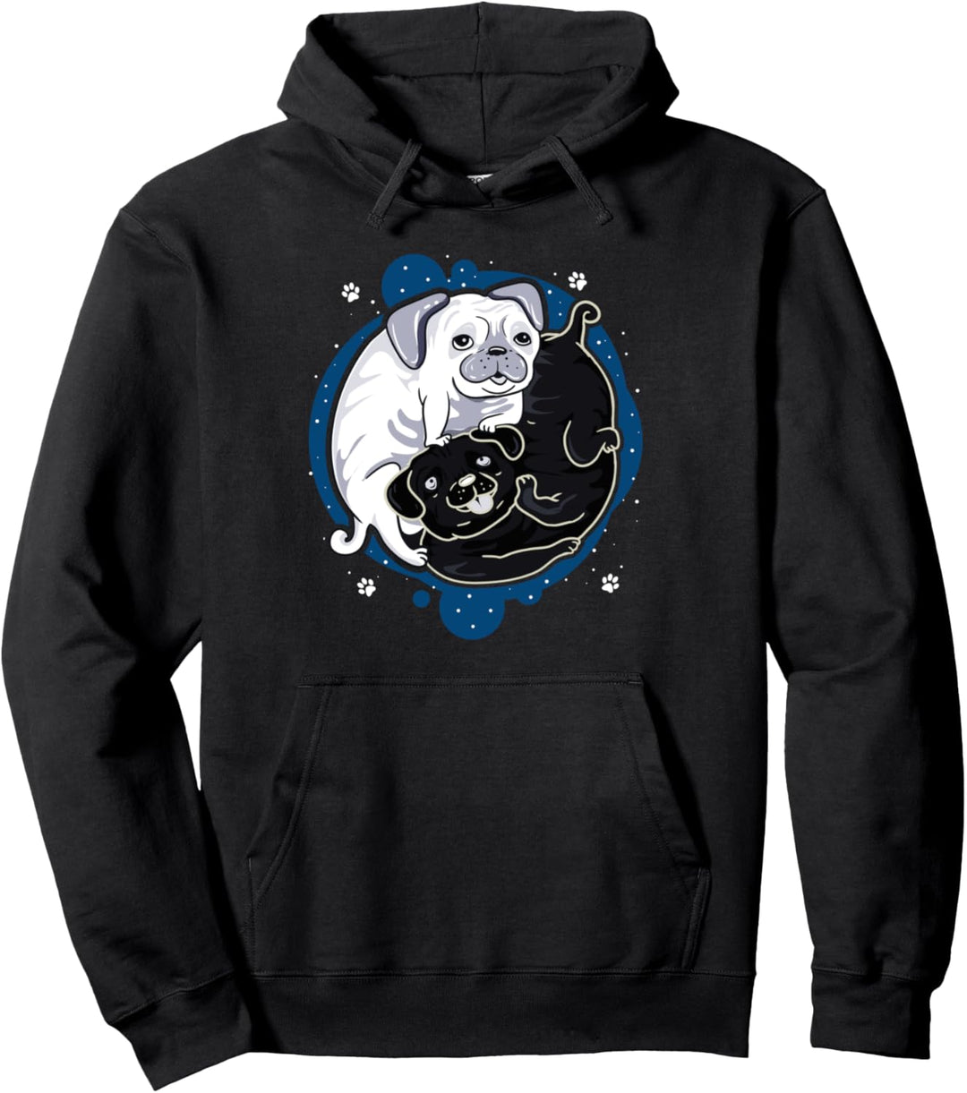 Ying Yang Mops Liebe Pullover Hoodie