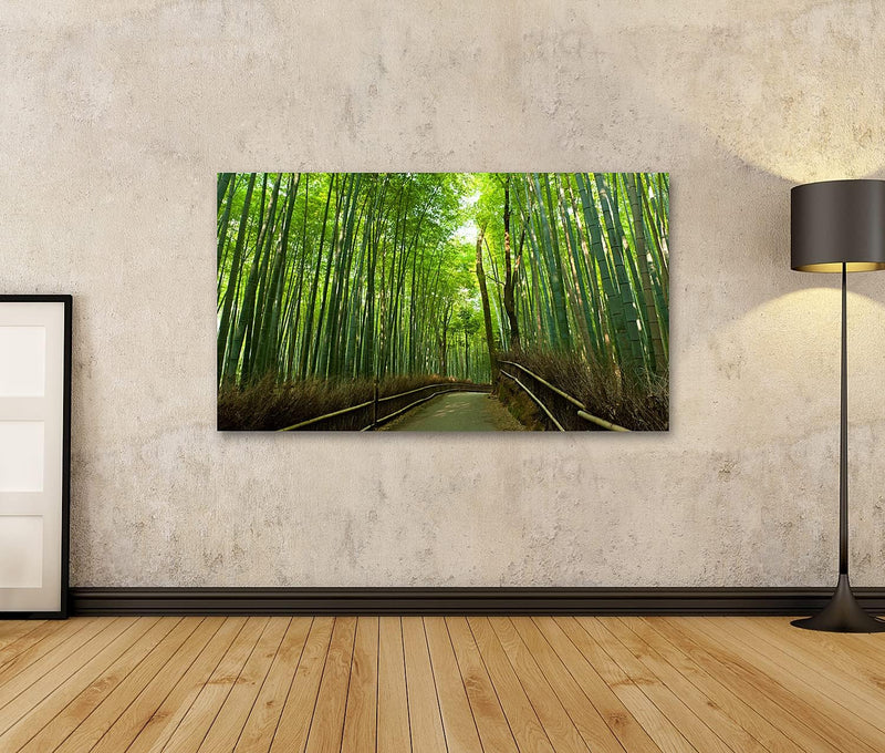 Bild auf Leinwand Berühmte Bambushain Bei Arashiyama Kyoto Japan Wandbild Poster Kunstdruck Bilder F