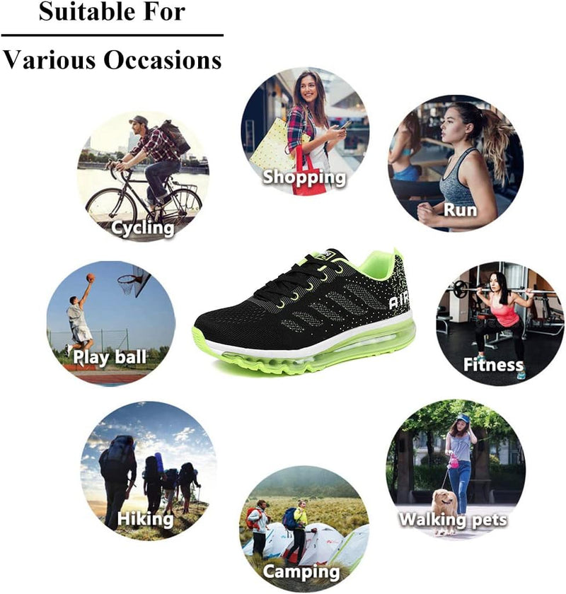 gojiang Laufschuhe Sportschuhe Herren Damen Strassenlaufschuhe Turnschuhe Modisch Atmungsaktiv rutsc