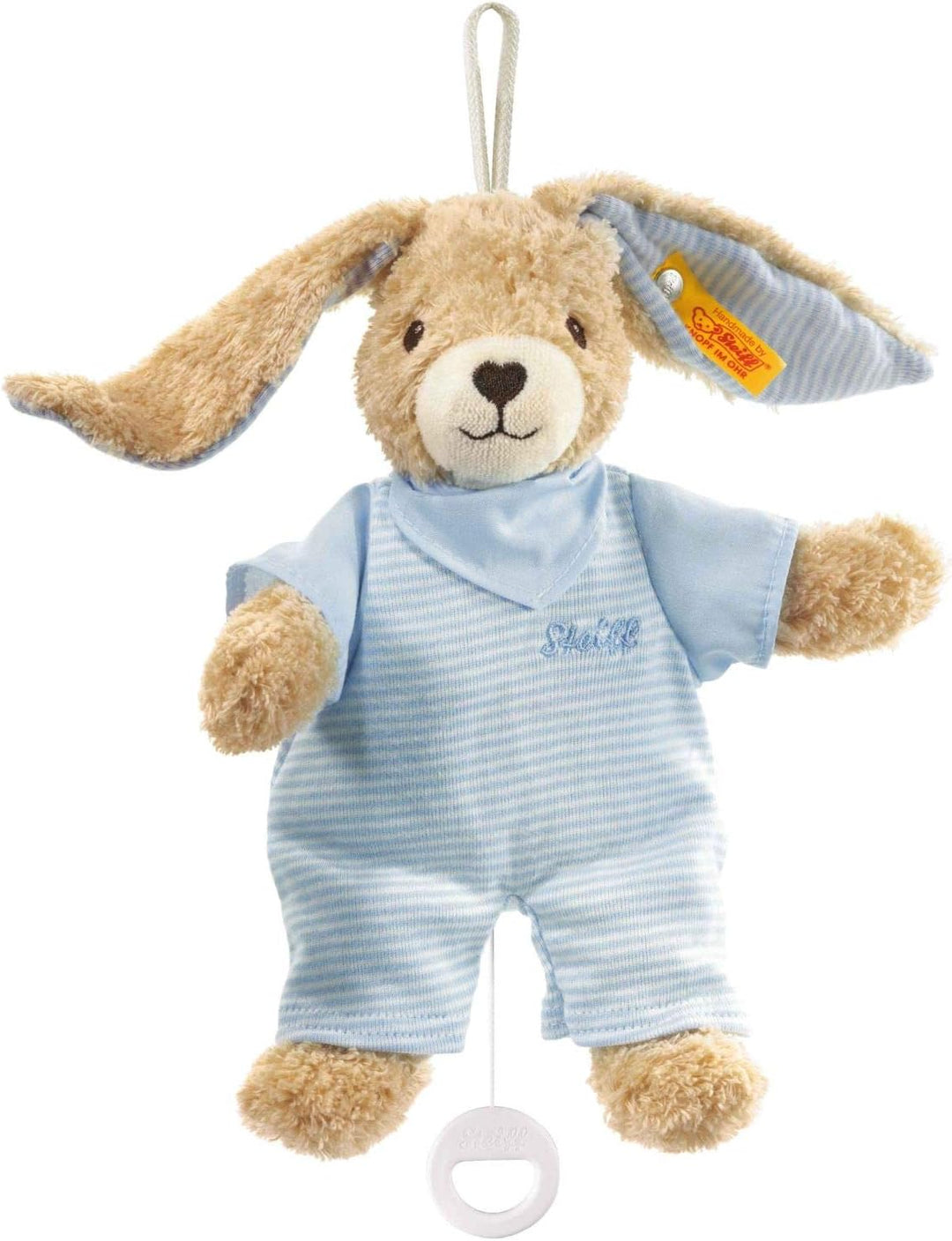 Steiff 237515 Hoppel Spieluhr 20 blau Hase, 20 cm, Blau