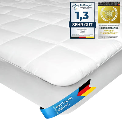 Feluna Mikrofaser Matratzen-Topper gepolsterter Matratzen-Auflage - Matratzenschoner Unterbett Micro