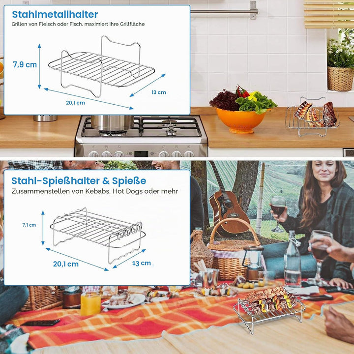 Heissluftfritteuse Zubehör, Airfryer Zubehör für Ninja Foodi Max Dual Zone Heissluftfritteuse AF300E