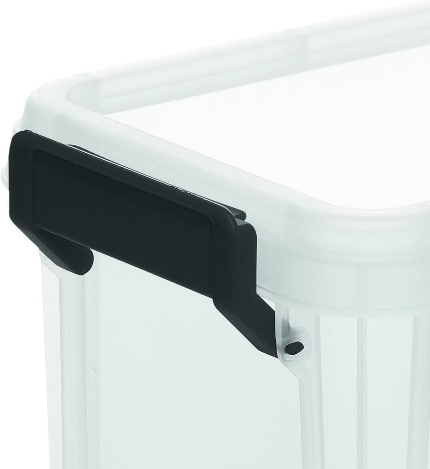 Iris Ohyama, 4er-Set, Aufbewahrungsboxen, 6 L, mit Einrastgriffen, stapelbar, Garage - Multi Box MBX