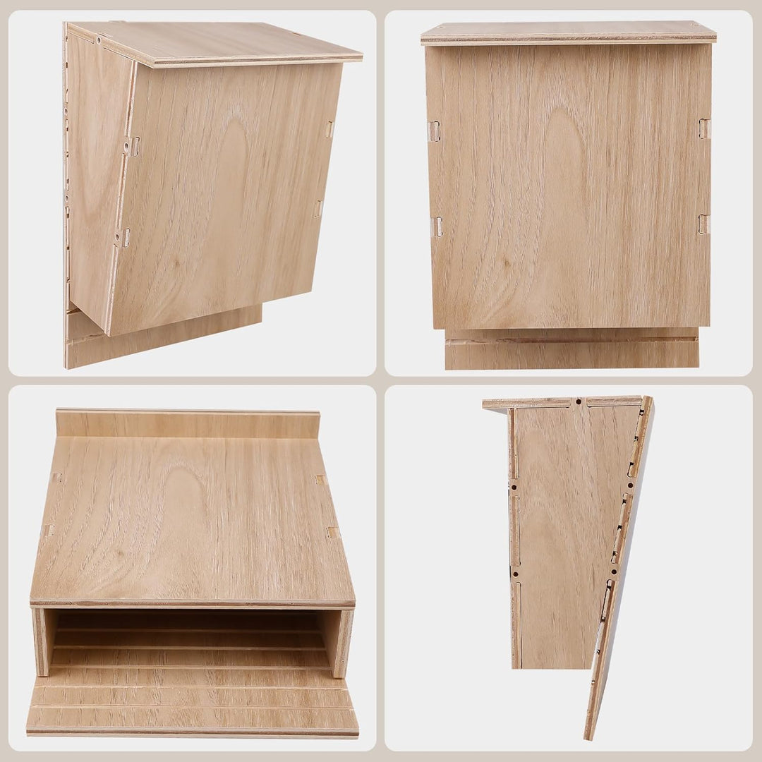 Outdoors Fledermauskasten, 24 x 8.3 x 9.9 cm Wetterfest, Grosser Unterschlupf für Fledermäuse, Holz