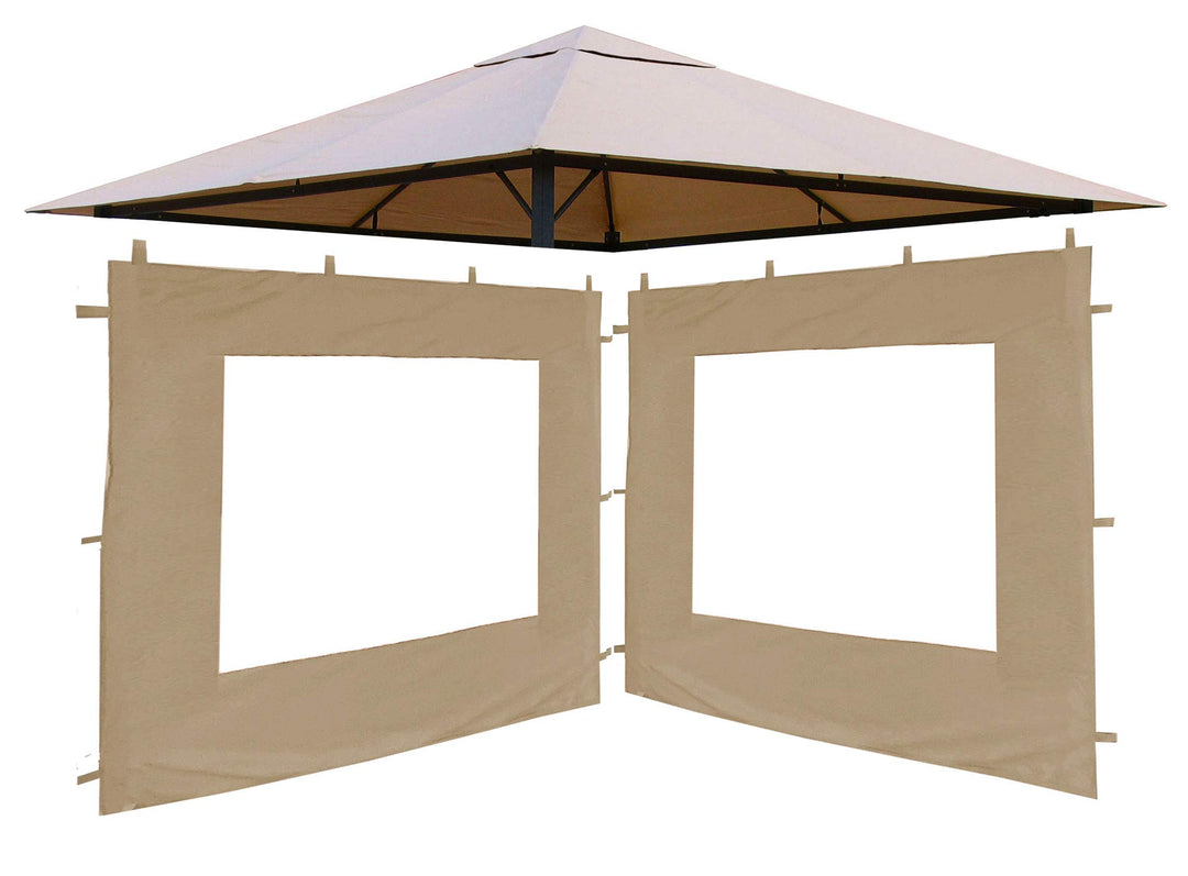 QUICK STAR Set Ersatzdach und 2 Seitenteile für Garten Pavillon 3x3m Sand Antik Pavillondach Ersatzb
