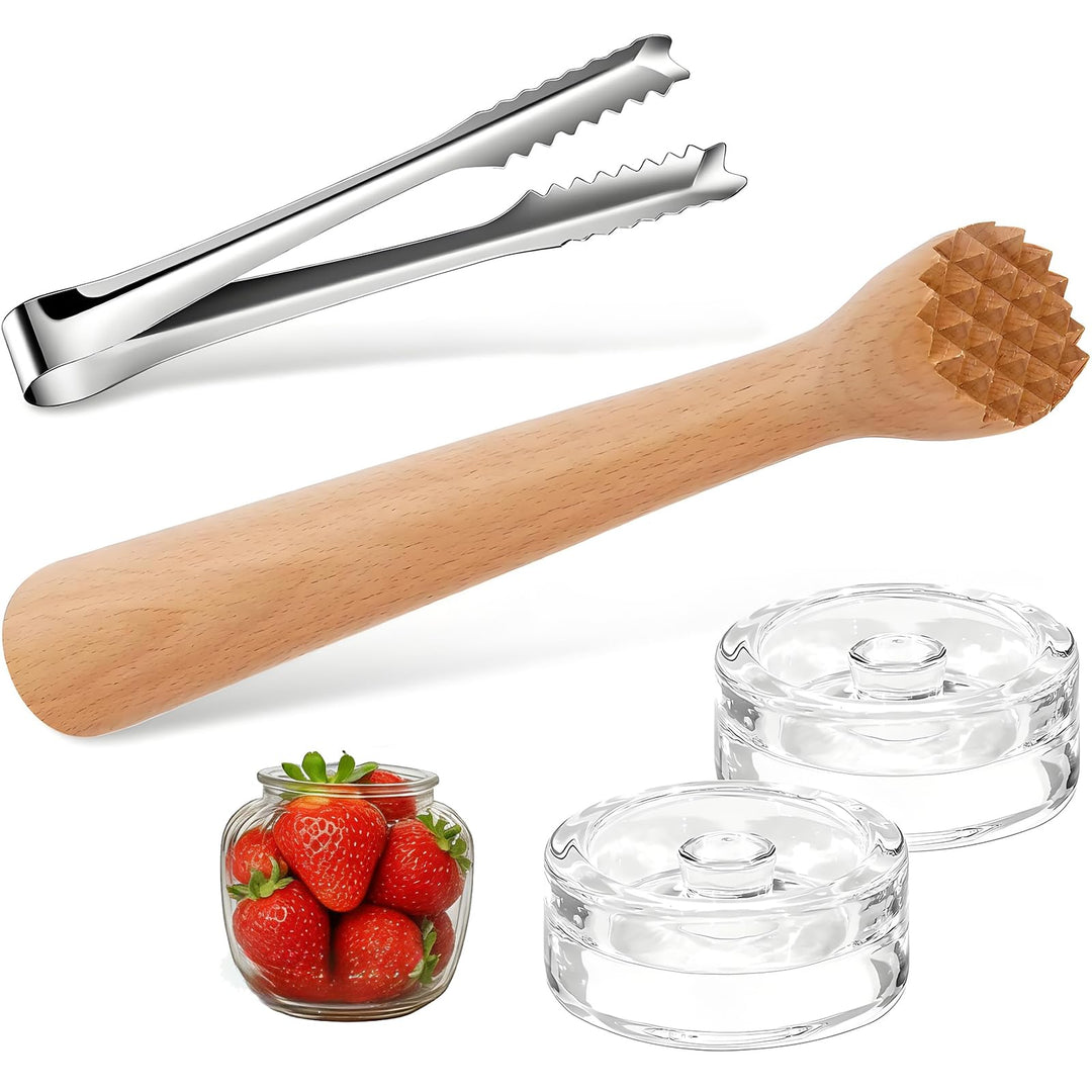 Fermentieren Set, Transparent Glasgewichte, Feramentiergläser mit Gärventil und Gewicht, 4 Stück Fer