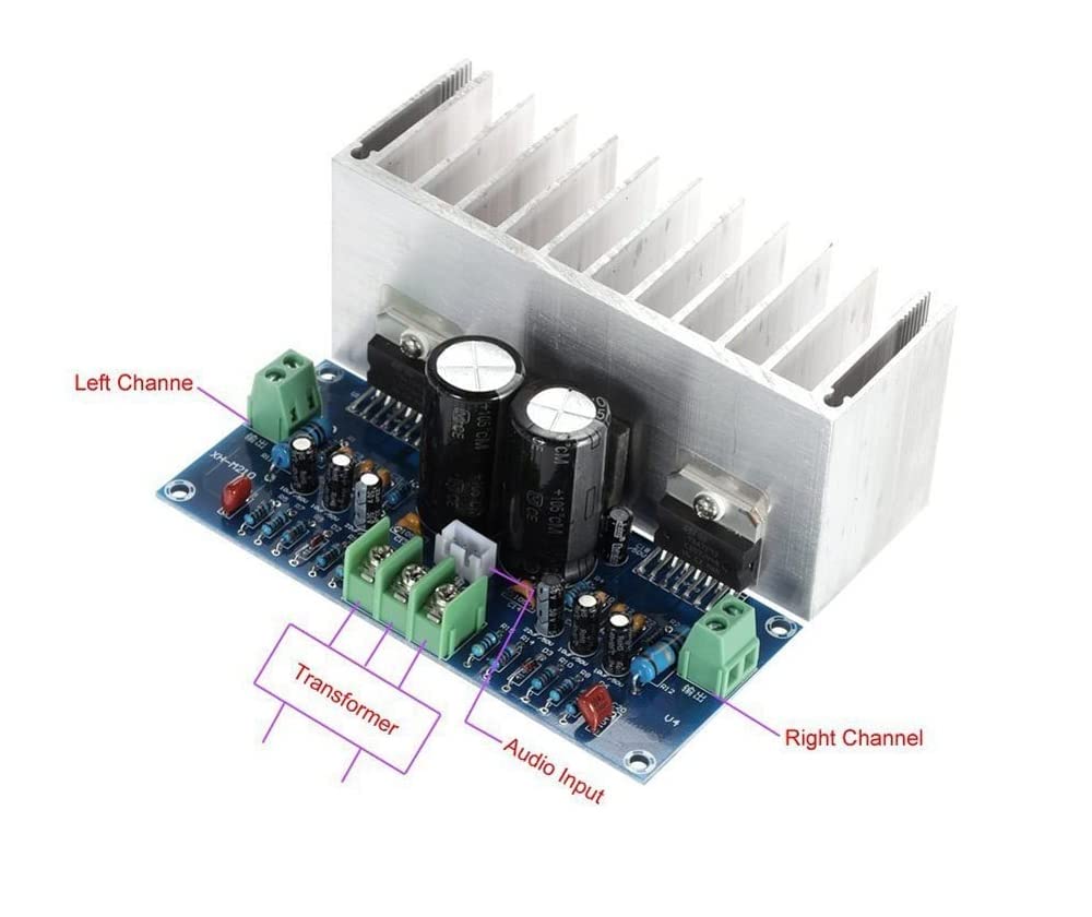 TDA7293x2 2-Kanal 100 W + 100 W Digitale Stereo-Audio-Verstärkerplatine 2.0 mit Kabel HIFI