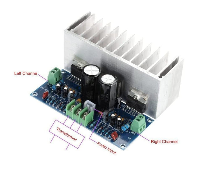 TDA7293x2 2-Kanal 100 W + 100 W Digitale Stereo-Audio-Verstärkerplatine 2.0 mit Kabel HIFI