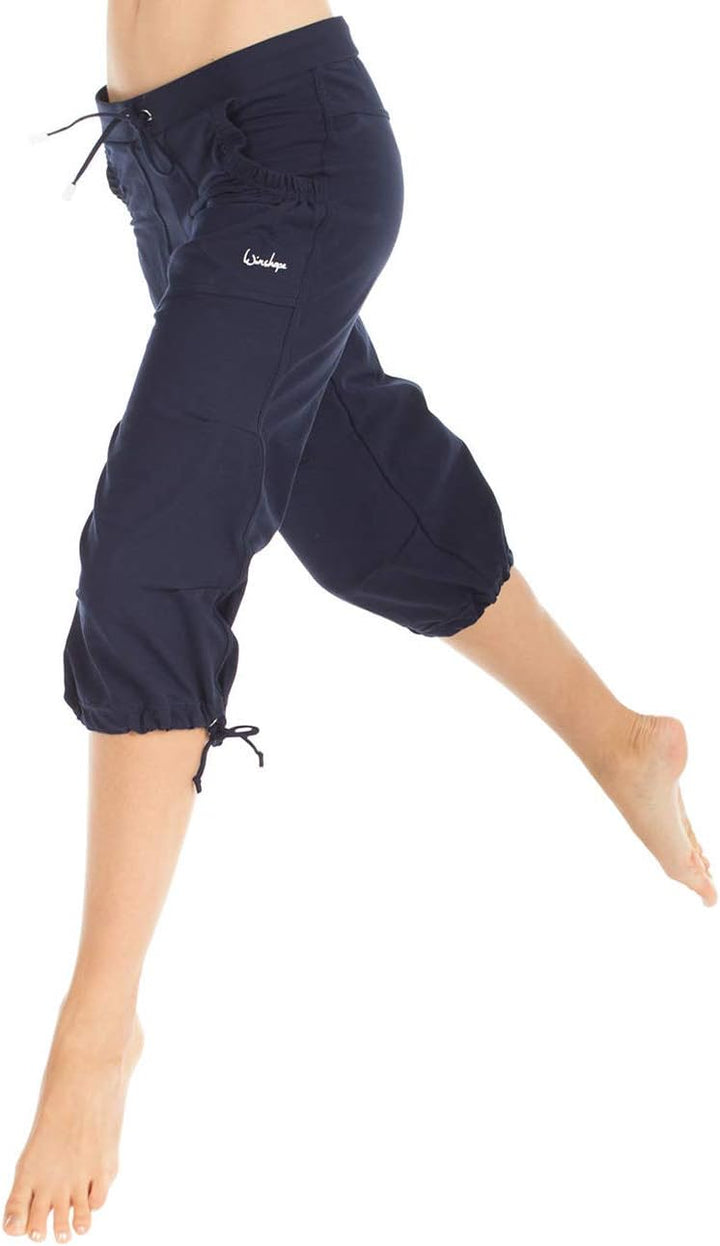 Winshape Damen “Feel good” ¾ Trainingshose WBE6 Dance Fitness Freizeit Sport XL Night-blue, XL Night