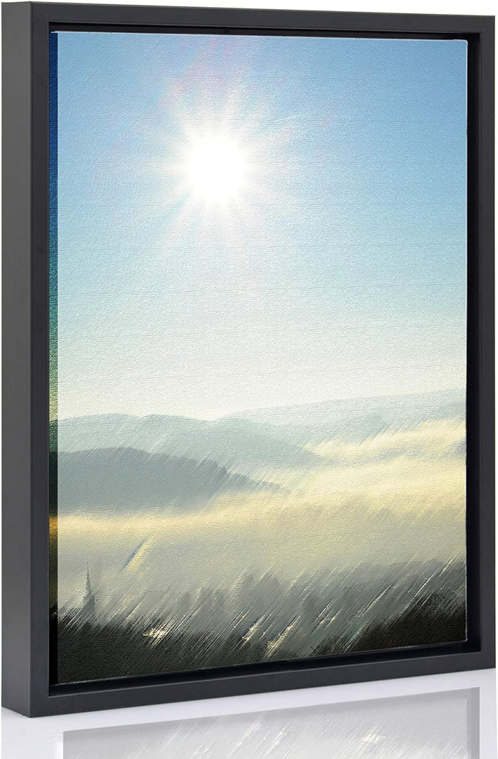 rahmengalerie24 Schattenfugenrahmen 61x91,5 cm (POSTERFORMAT) schwarz für Leinwand Bilderrahmen Keil