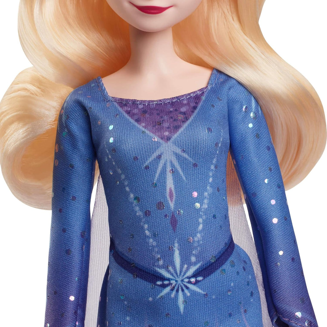 Mattel Disney Die Eiskönigin: Winterfest - Elsa Modepuppe mit Zubehör, Eisläuferin-Look mit abnehmba