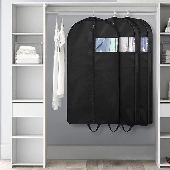 MISSLO 3 Stück Hängende Kleidersack für Aufbewahrung und Reisen 109 x 60 cm Reissverschluss Anzugtas
