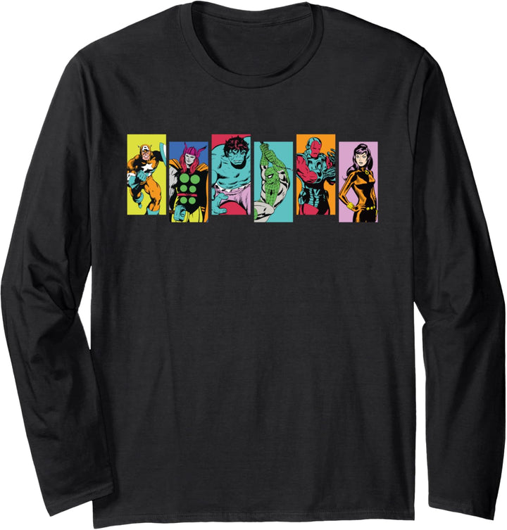 Marvel Classic Avengers Pop Art Langarmshirt