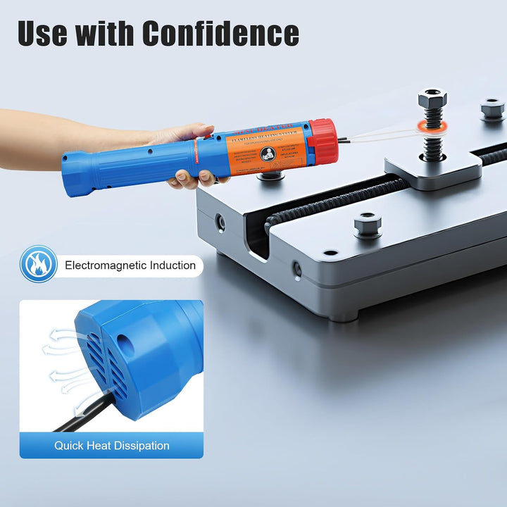 Magnetischer Induktionsheizgerät, 1100W Flameless Induction Heater mit 6 Heizspulen, Induktionsheizg