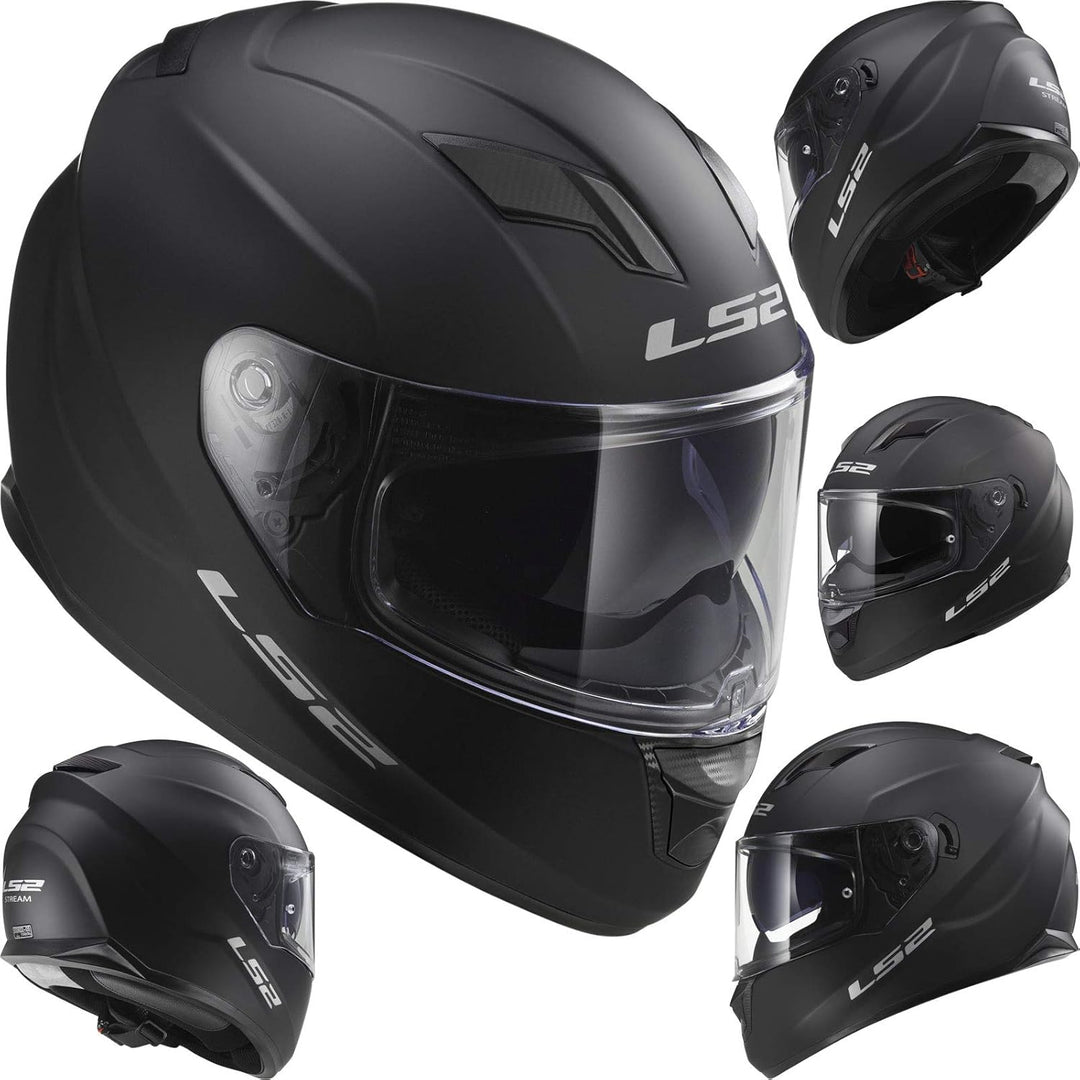 LS2 Motorradhelm STREAM EVO Mat, Schwarz mat, Grösse M M Schwarz mat, M Schwarz mat