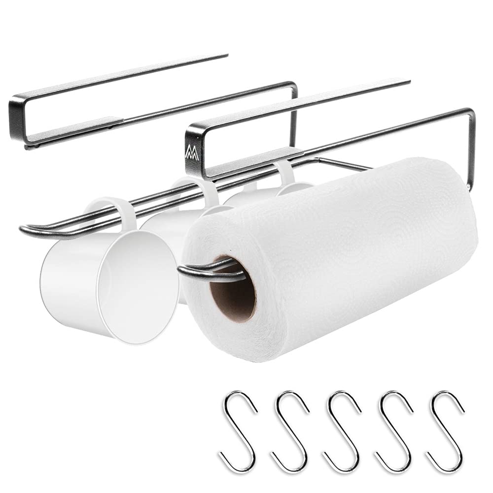 Mister Mountain Küchen-Organizer - Premium Universal-Halterung aus Edelstahl ohne Bohren - Tassen-Ha