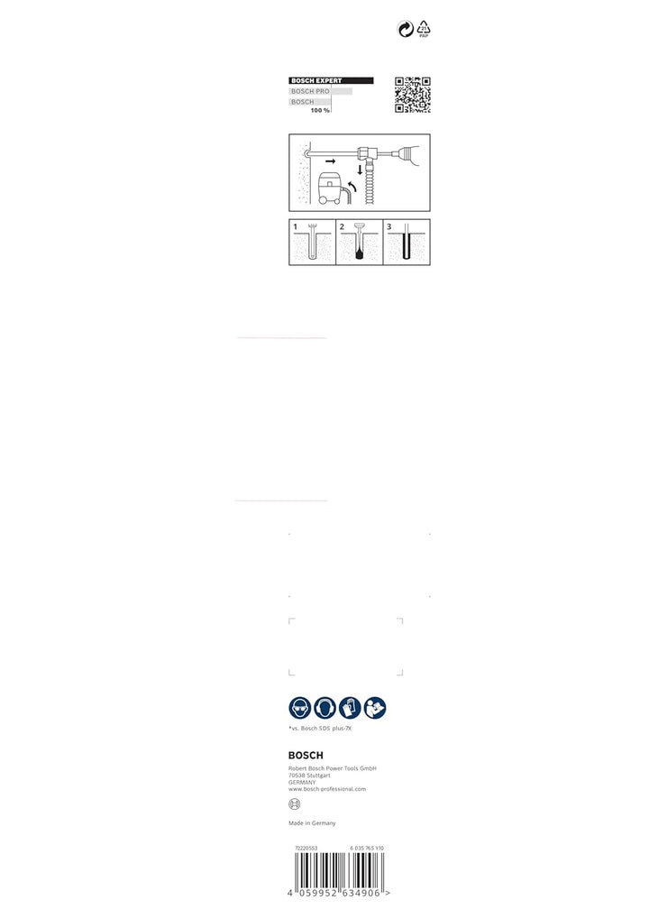 Bosch 1x EXPERT SDS Clean plus-8X Hammerbohrer-Set für chemische Verankerungen (Ø 20,0 mm, Professio