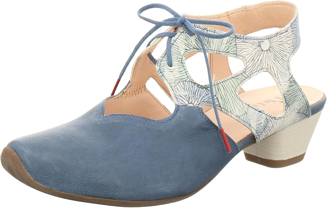 Think! Damen Aida Chromfrei Gegerbte NachhaltigeSlingback Pumps 36 EU 8000 Denim Kombi, 36 EU 8000 D