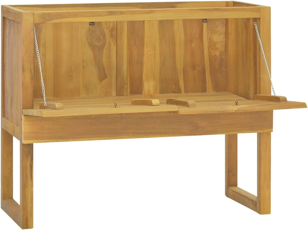 Tidyard Badschrank Unterschrank Waschbeckenunterschrank Badschrank Badmöbel Massivholz Teak 45x45x75